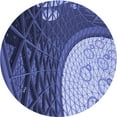 thumbnail image 1 of Ahgly Company Tapis Rond Lavable en Machine Intérieur Transitionnel Bleu Ciel, 4 Pieds Rond, 1 of 7