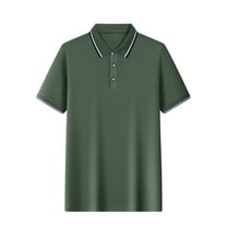 CaiJunJia George Polo Shirts for Men - Comfortable Fit Collared Shirt Men S - 4XL Fitted Short Sleeve Classic Golf Shirts