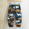 thumbnail image 2 of ZACPNCV Kids Breathable Quick Dry Cropped Pants Unisex Loose Non Mosquito Trousers Dinosaur Printed Little Boys Girls Summer Clothes Dark Blue 5-6 Years, 2 of 3