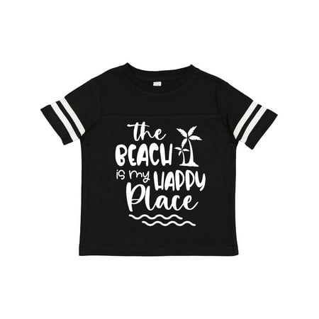 

Inktastic Spring Break the Beach is My Happy Place Gift Toddler Boy or Toddler Girl T-Shirt