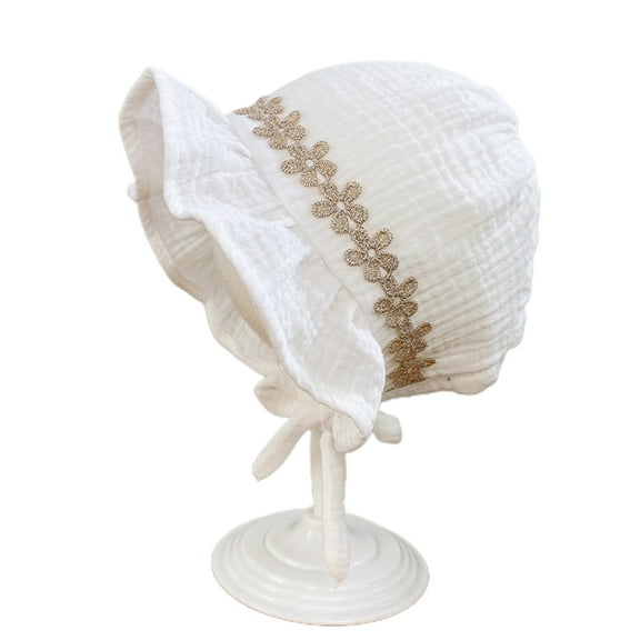 Delicate Children Hat Spring Hat Princess Lace Court Hat Flower Bonnet Gift for Birthday Gatherings Photo Prop