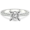 thumbnail image 3 of Princess Shape 3 Carat IGI Certified Lab Grown Diamond Ring | 14K White Gold | Sara Tapered Eternity Lab Diamond Engagement Ring | FG-VS1-VS2 Quality Friendly Diamonds, 3 of 5