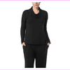Jones New York Cowl?Neck Boxy Fit Hi?Low Pullover in Black, Medium