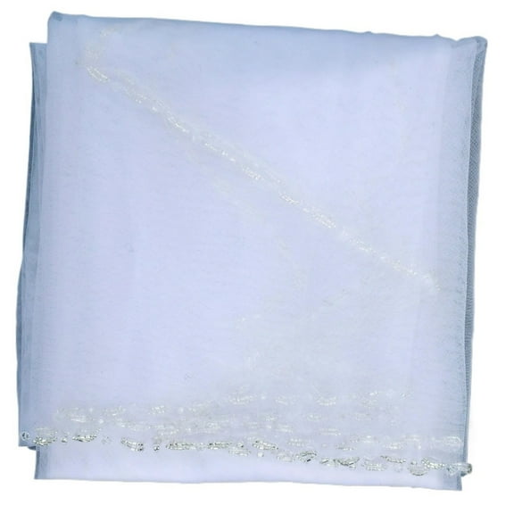 Elegant Wedding Crystal Beaded Bridal Veil with Rhinestone Edge - Waltz Length 1 Tier for Brides