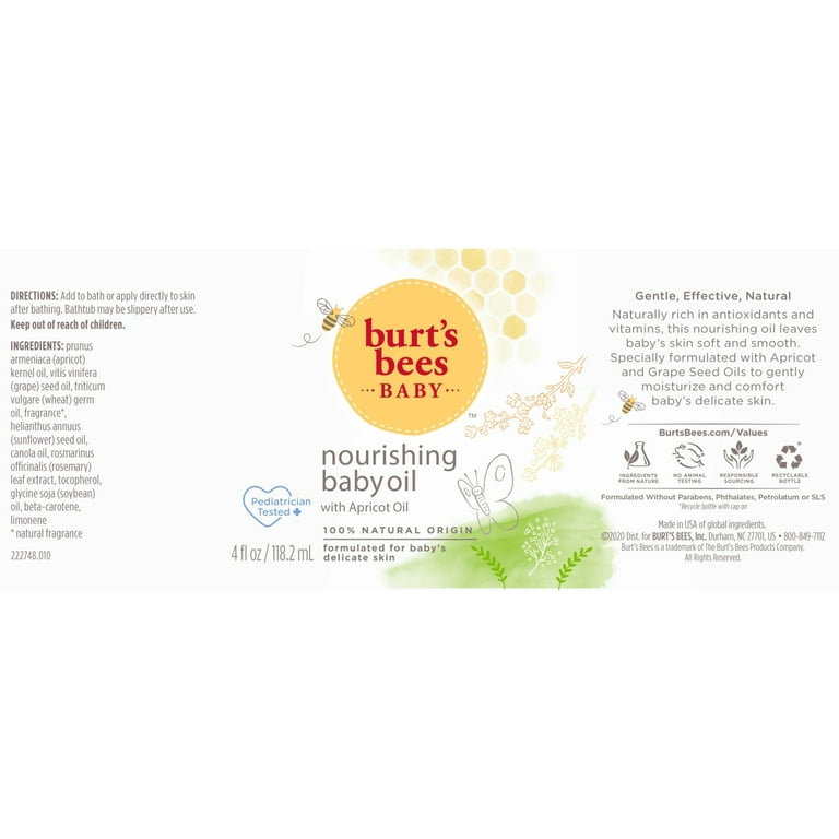 Burts and hotsell bees baby oil