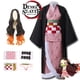 thumbnail image 2 of Anime Demon Slayer Cosplay Kamado Nezuko Cosplay disfraz Kimono peluca diente boca traje Halloween disfraz carnaval fiesta adulto Kidswig Gao Jinjia LED, 2 of 2