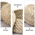 thumbnail image 6 of Monyance woven basket Small Round Woven Straw Fruit Vegetable Storage Basket with Lids(7.48X4.33X3.94Inches), 6 of 10