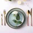 thumbnail image 2 of AmorArc Ceramic Dinnerware Sets,Handmade Reactive Glaze Stoneware Plates and Bowls Sets,Highly Chip and Crack Resistant | Dishwasher & Microwave Safe Dishes Set,Service for 6 Dishes Set(18pc),OCEAN, 2 of 8