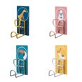 thumbnail image 1 of Pantalón de lavabo de gancho de pared COLLABLE COLLABLE PERSONA DE ALMACENAMIENTO DOBLE CAMBIO TRACULERTE Dibujos animados Patrones de succión Cocina de ventosa 4pcs / set kenally HA009824-05, 1 of 6