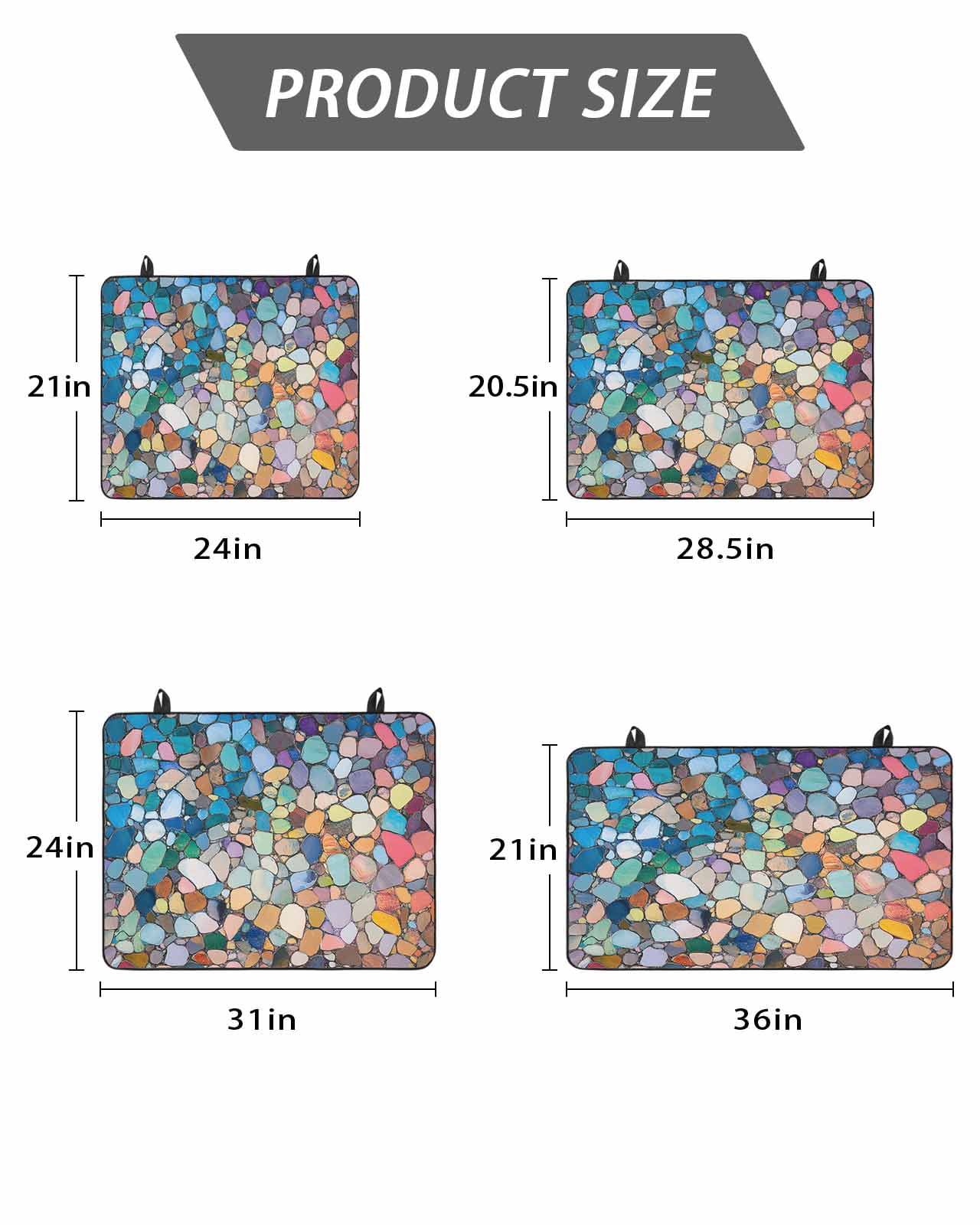 Stove Top Covers for Electric Stove, Colorful Stone Glass Stovetop Cover Protector, Rainbow Abstract Oil Painting Brushwork Induction Cooktop Protector Oven Mat for Kitchen Countertop 24"x21"