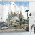 thumbnail image 1 of Ambesonne USA Shower Curtain, Las Vegas Street Sketchy, 69"Wx75"L, Multicolor, 1 of 3