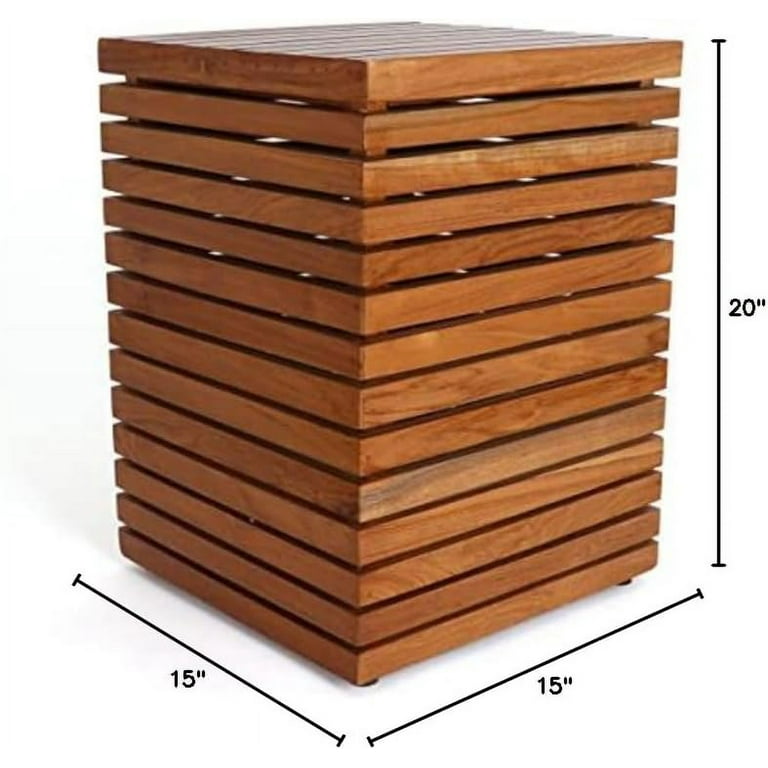 Teak Garden Stool Farmhouse End Table Barn Door Wooden Stool