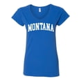 thumbnail image 2 of Wild Bobby State of Montana College Style Women Standard V-Neck Tee, 2 of 6