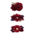 thumbnail image 1 of Set de broches para el cabello con flores cherrboll, 3 piezas, regalo floral para bebé, 1 of 7