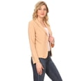 thumbnail image 2 of Moa Collection Women's Solid Casual Office Work Long Sleeve Open Front Blazer Jacket, 2 of 6
