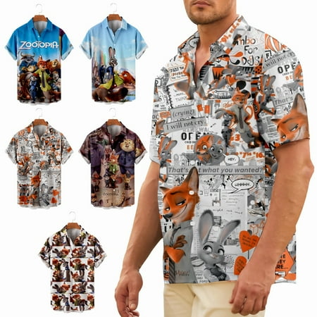 

Family Matching Collared Button Down Tees Loose Fit Retro Tops Size 100-170/XXS-8XL