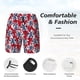thumbnail image 3 of Fotbe Palm Tree Pattern on Red Traje de Baño para Hombre – Shorts de Natación de Secado Rápido con Forro y Bolsillos-3X-Large, 3 of 6