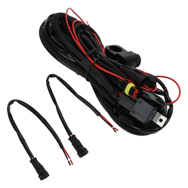 Interruptor de botón de manillar de motocicleta, arnés de interruptor de luz antiniebla LED, resistente al agua para ATV Dirt Bike 1,6 M/1.75yd