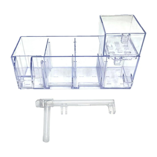 Tachiuwa Boîte de Filtre d'Aquarium Filtration Accessoires de Réservoir Robustes Boîte de Filtre de Réservoir Humide et Sec