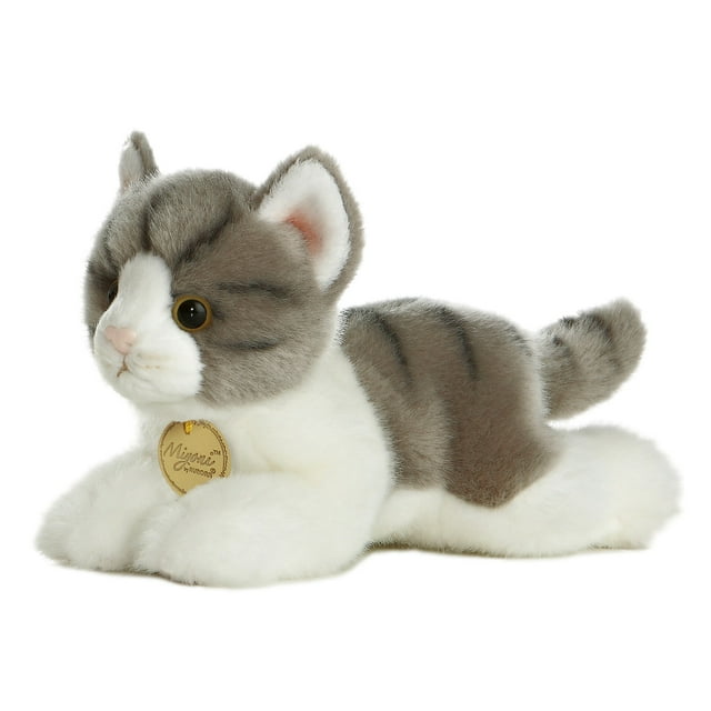 Aurora Stuffed Animals -Grey Tabby Cat 8"