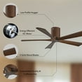 thumbnail image 5 of Matthews Fan Company IR5H-WN-WA-52 IRENE 52" Walnut Hugger Ceiling Fan with 5 Blades, Remote and Wall Control, Indoor/Outdoor Damp Rated, 5 of 6
