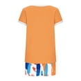 thumbnail image 4 of gbyLJF Shorts Set for Women Summer Two Piece Short Sleeve Sweatsuit Crewneck Tops Matching Drawstring Shorts Sets, 4 of 6