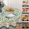 thumbnail image 2 of Boho Tablecloth Round 60 Inch Bohemian Green Floral Decorative Outdoor Table Cloth Farmhouse Vintage Flower Table Cover for Dining Room Kitchen Holiday Party Picnic Indoor Outdoor Home Decor, 2 of 6