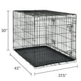 thumbnail image 3 of Vibrant Life Wire Dog Crate, Double-Door, Divider and Leak-Proof Tray, Metal, Foldable, Durable, Black, 42", 3 of 7