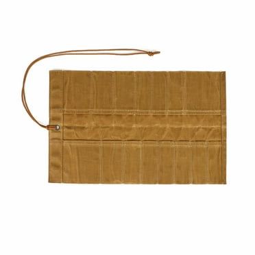 TOURBON Workshop Canvas Tools Roll Up Bag (14 Slots) Portable Storage Tool Organizer