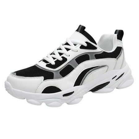 KELINFONG Womens Fashion Comfort Sport Breathable Mesh Platform Sneakers Casual Running Walking Shoes