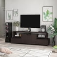 thumbnail image 2 of Furniture of America Eliana Wood Multi-Storage TV Stand in Cappuccino, 2 of 5