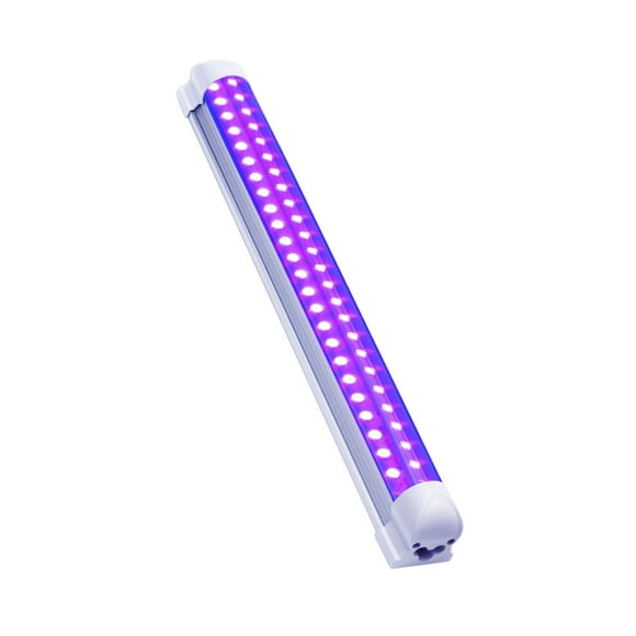 CIMAXIC UV LED Blacklight 10W 32CM T8 Integrated KTV Bar LED Curing Light LED Tubes LED Tube Lamp Blacklight Party Ultraviolet Lamp for Bedrooms (US Plug),12.6"X1.42"X1.28"