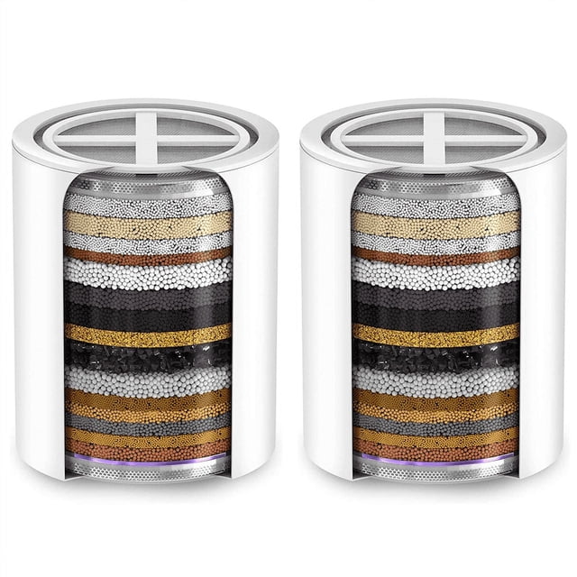 2X 20 Stage Replacement Shower Water Filter Cartridge (No Housing), Compatible with Any Shower Filter of Similar Design