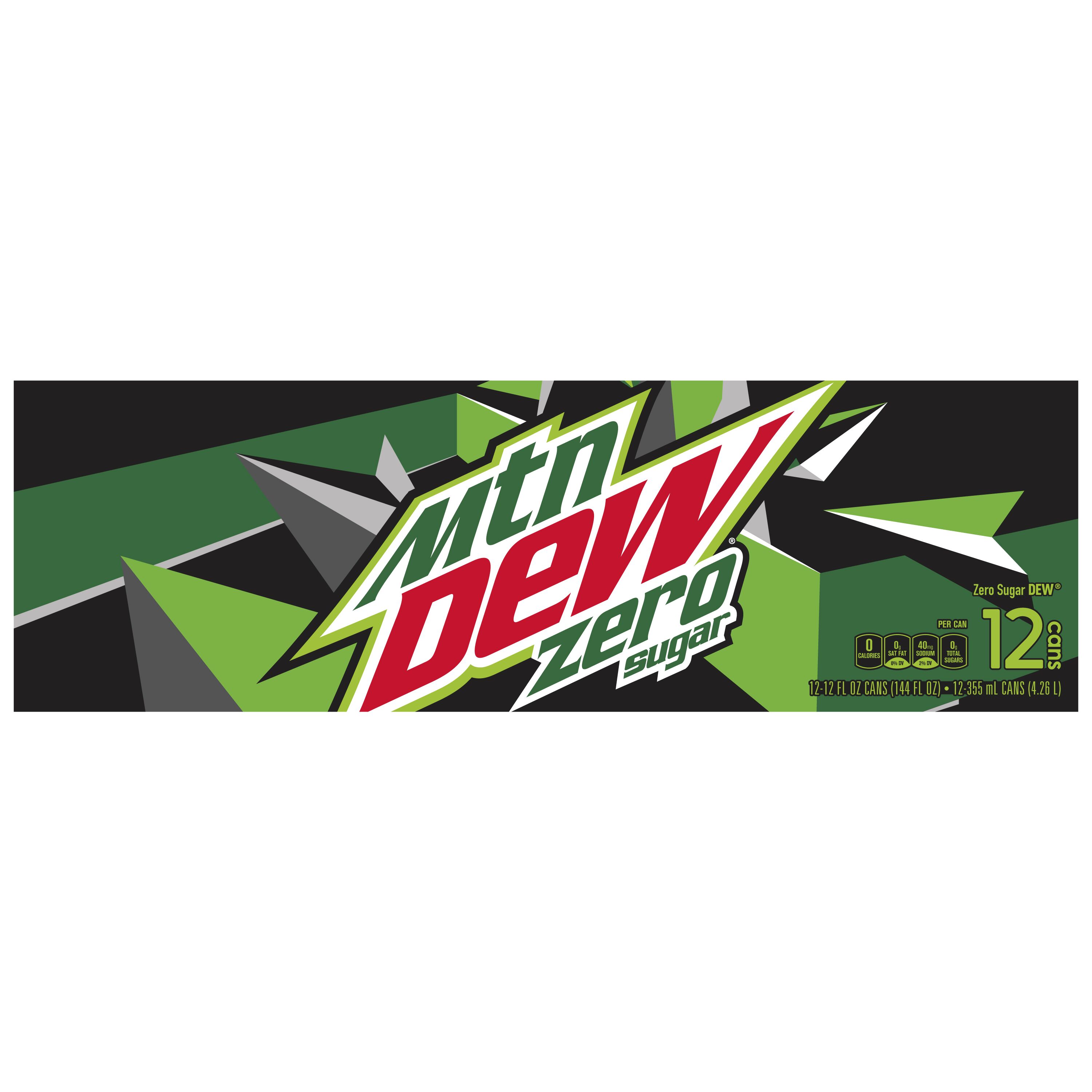 Mountain Dew Zero Sugar Citrus Soda Pop, 12 fl oz, 12 Pack Cans - image 3 of 6
