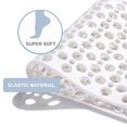 thumbnail image 7 of Semfri Bath Tub Shower Mat 30 x 17 inch Extra Soft TPE Non Slip Bath Tub Mats Shower Mats with Drain Holes and Suction Cups for Smooth/Non-Textured Tubs White, 7 of 7