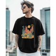 thumbnail image 4 of Men's T-Shirt Cartoon Desert Mountain Cactus Short Sleeve Casual Tee Classic Crew Neck T-Shirt for Men, M, 4 of 7