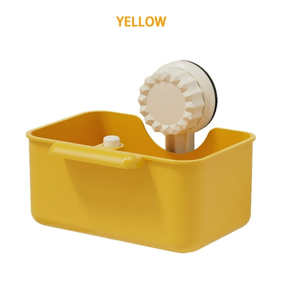 Utensilios de cocina, accesorios de cocina, cesta multifuncional para fregadero con ventosa, organizador de esponjas, cesta para paños, soporte de pared para fregadero sin perforaciones.