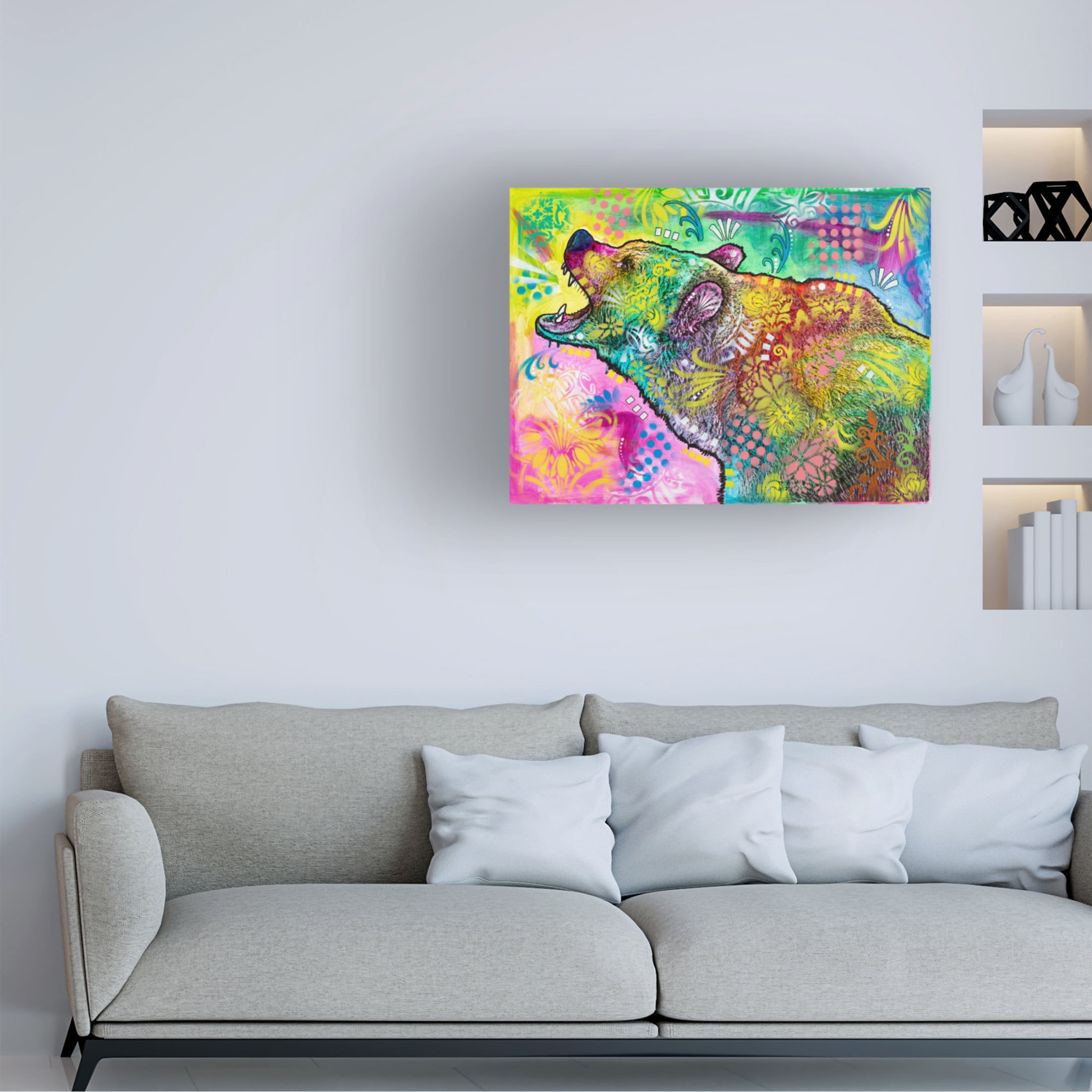 Canvas Wall Art - Dean Russo- Exclusive 'Primal Roar' Wall Art for Living Room, Bedroom, or Office Décor by Trademark Fine Art - 19 x 14 Inches