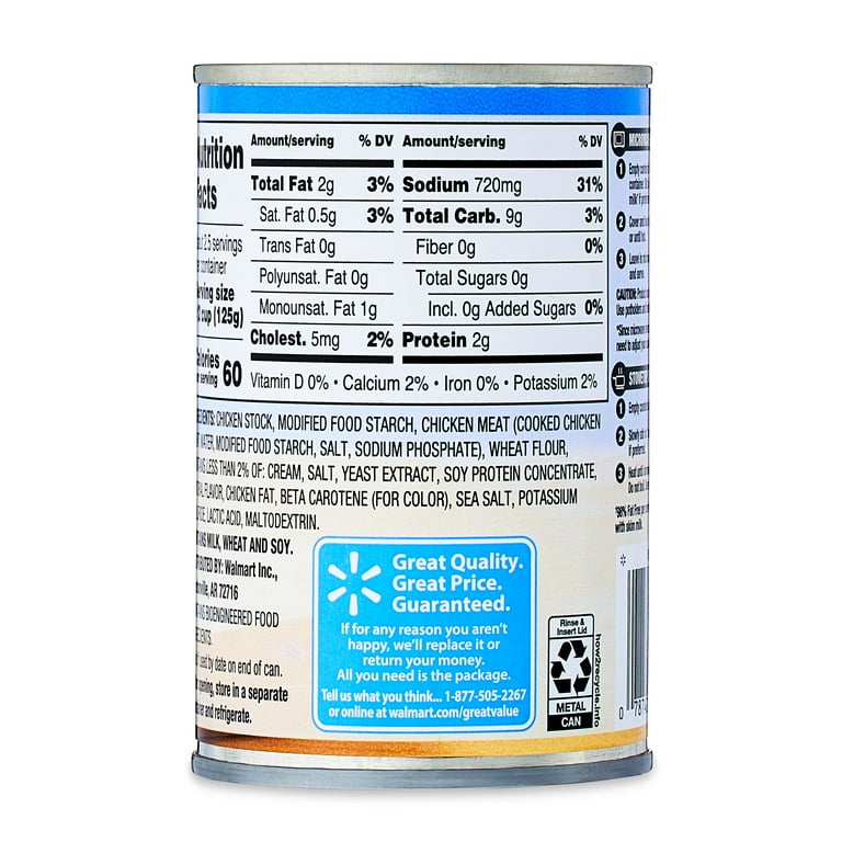 Cream of sale chicken soup nutrition