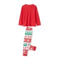 thumbnail image 6 of Family Matching Pajamas Christmas Print Long Sleeve Tops and Stretch Casual Pants Sleepwear, 6 of 9
