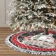 thumbnail image 3 of Falda para árbol de Navidad con encaje y flecos, letrero de metal vintage Let It Snow, muñeco de nieve, pájaro, suave, ligera y agradable al tacto, 36", 3 of 7