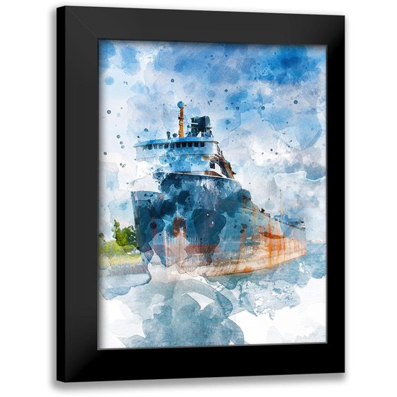 Young, Chamira 12x14 Black Modern Framed Museum Art Print Titled - Freighter II