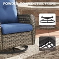 thumbnail image 5 of Giantfurnni Patio Furniture Wicker Swivel Rocking Glider Chair High Back Outdoor Rattan Rocker Set of 2 for Porch Backyard, 5 of 9
