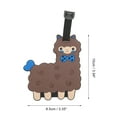 thumbnail image 2 of Unique Bargains 1 Pc Alpaca Luggage Tag for Travelling Brown Soft Rubber, 2 of 4
