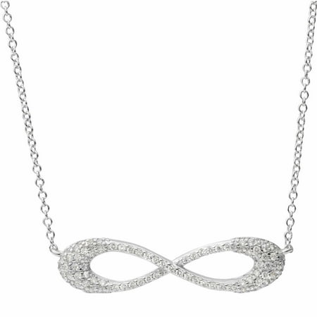 Brinley Co. Sterling Silver Cubic Zirconia Infinity Pendant