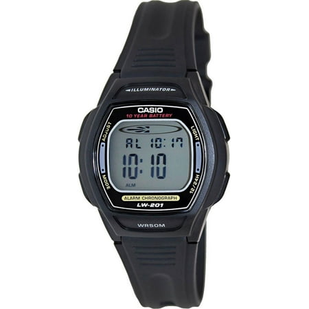 Men's Casio 10 Year Battery Black Silicone Band Watch LW201-2AV