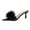 Black, variant on High Heel Slippers for Women Fluffy Open-Toe Slides with Slim Heel, Plus Size Evening Party Footwear,Hot Pink_36