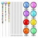 thumbnail image 1 of El Kit de Varillas de Estacas con Cuentas para JardíN DIY Incluye 8 Varillas Roscadas de 8/32 Pulgadas y 12 Pulgadas, 8 Tuercas Hexagonales y 8 Tapones de Diamante, 1 of 5