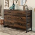 thumbnail image 4 of Bowery Hill Engineered Wood/Metal 6-Drawer Dresser in Barrel Oak, 4 of 10