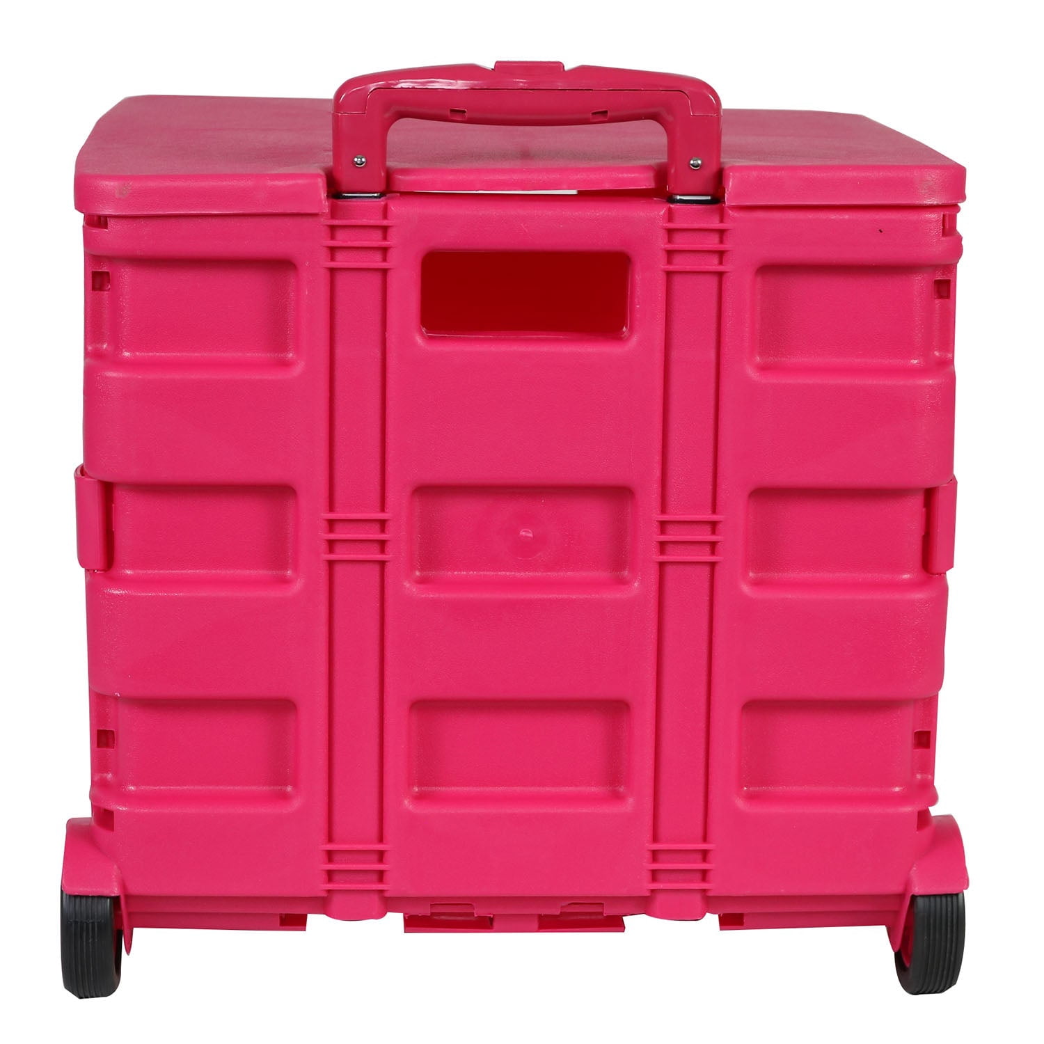 Everything Mary Collapsible Rolling Craft Cart with Lid, Pink